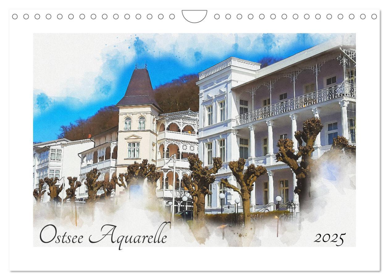 Cover: 9783435141753 | Ostsee Aquarelle (Wandkalender 2025 DIN A4 quer), CALVENDO...