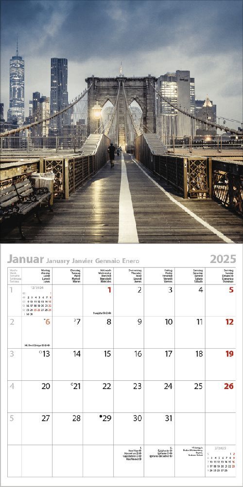 Bild: 9783731876540 | New York 2025 | Korsch Verlag | Kalender | Englisch Broschur | 13 S.