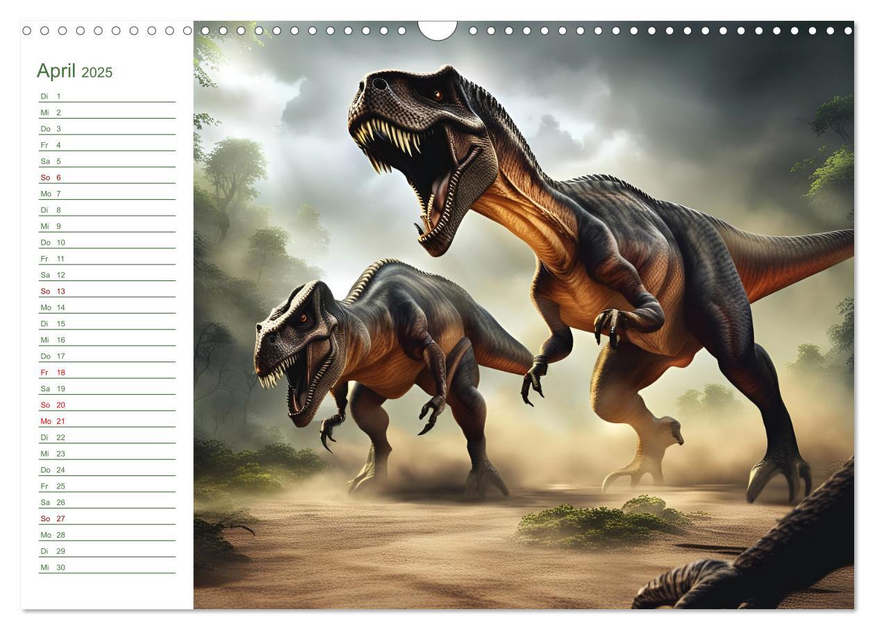 Bild: 9783383864056 | KI Dinosaurier - Herrscher der Lüfte, Land und Meer (Wandkalender...