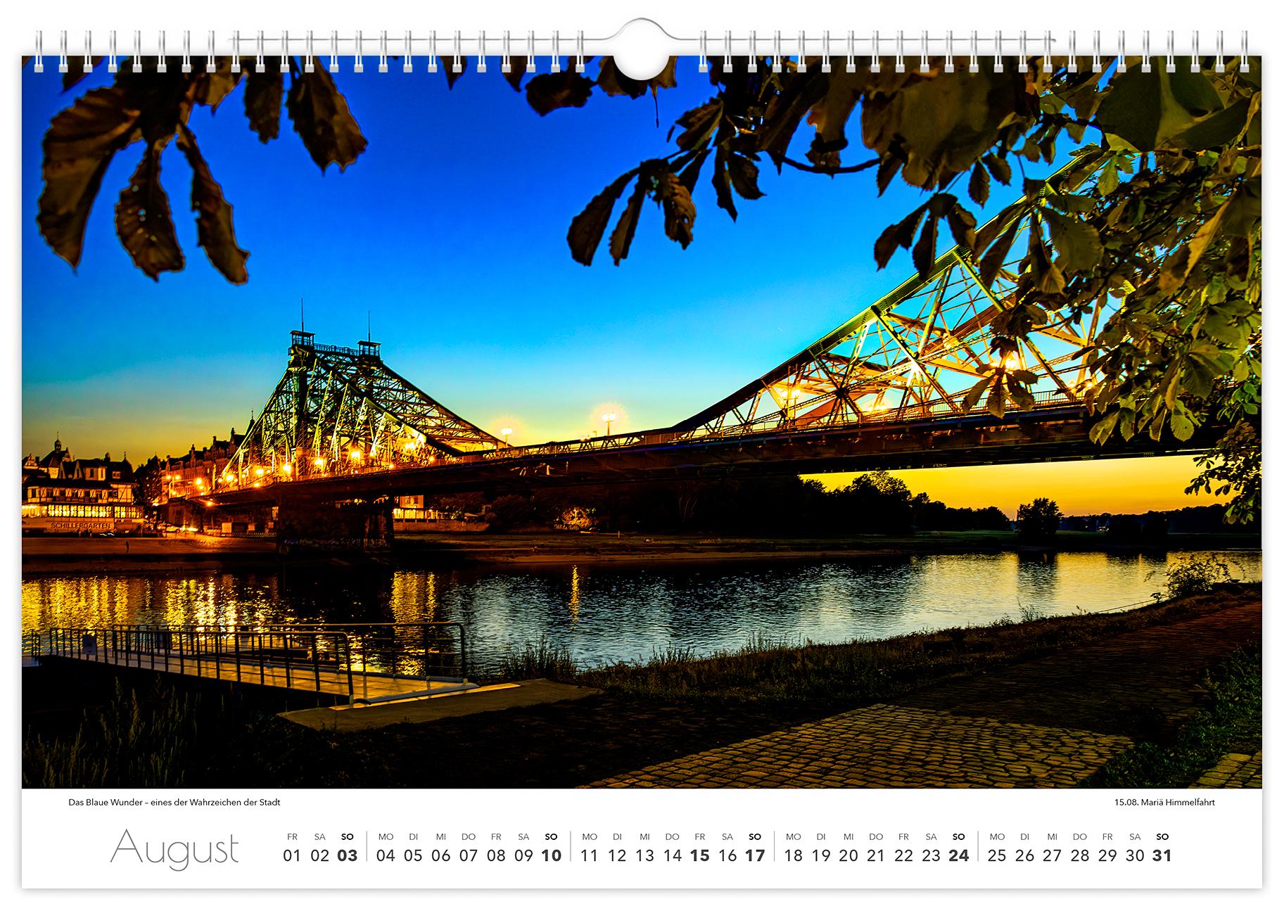 Bild: 9783910680487 | Kalender Dresden Elbflorenz 2025 | 45 x 30 cm weißes Kalendarium