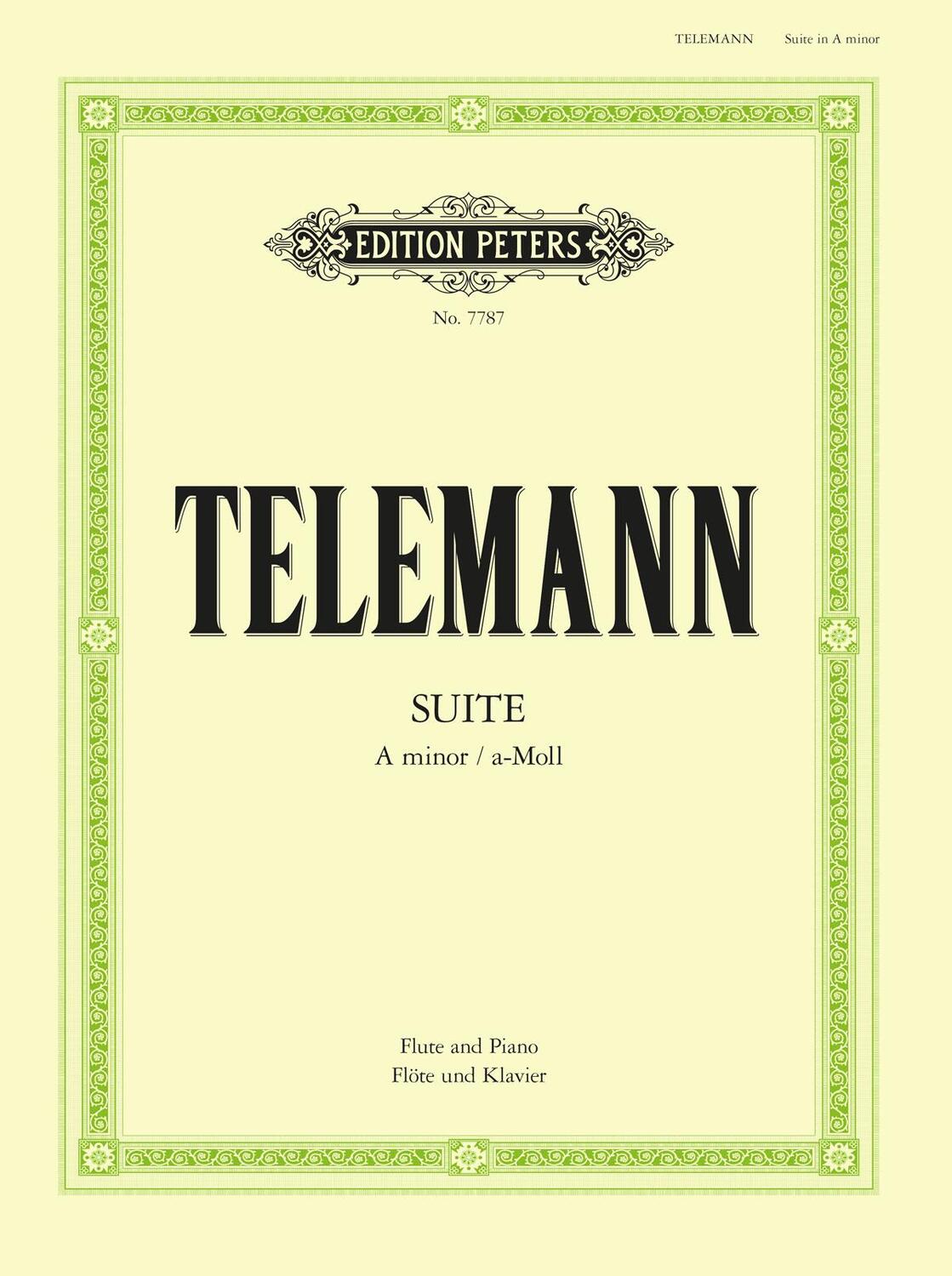 Cover: 9790577085678 | Suite in a Minor Twv 55: A2 (Edition for Flute and Piano) | Telemann