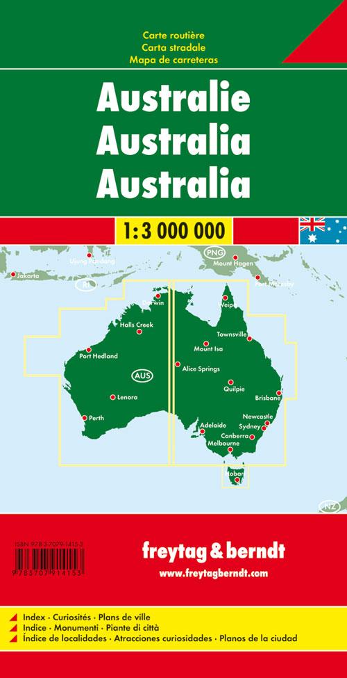 Rückseite: 9783707914153 | Australien 1 : 3.000.000 | Auto + Straßenkarten | (Land-)Karte | 2017