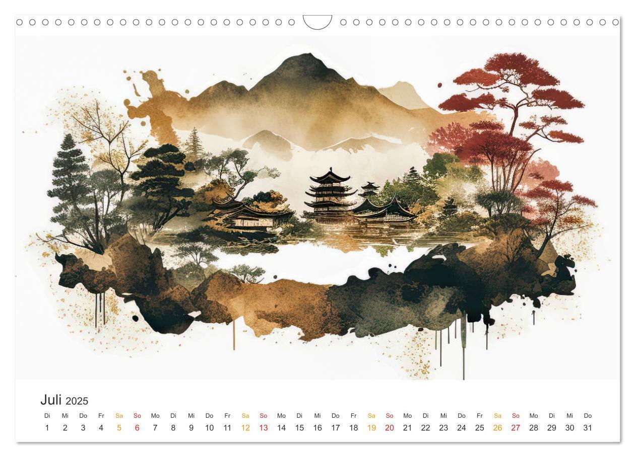 Bild: 9783457243800 | Japan - Aquarell Kunst und Tradition (Wandkalender 2025 DIN A3...