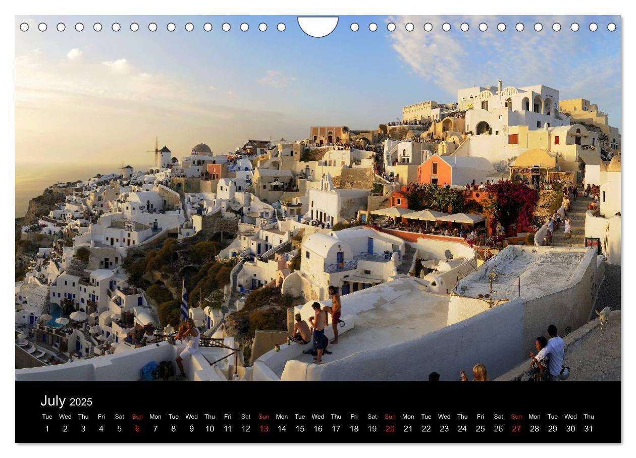 Bild: 9781325993161 | Santorini - Island in the Agean Sea (Wall Calendar 2025 DIN A4...