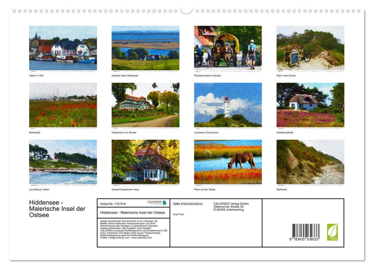 Bild: 9783435039333 | Hiddensee - Malerische Insel der Ostsee (Wandkalender 2025 DIN A2...