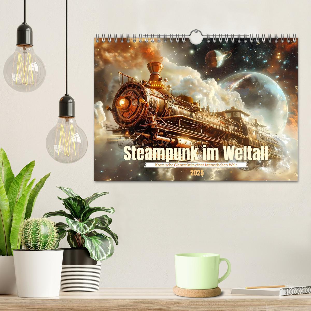 Bild: 9783435649082 | Steampunk im Weltall (Wandkalender 2025 DIN A4 quer), CALVENDO...