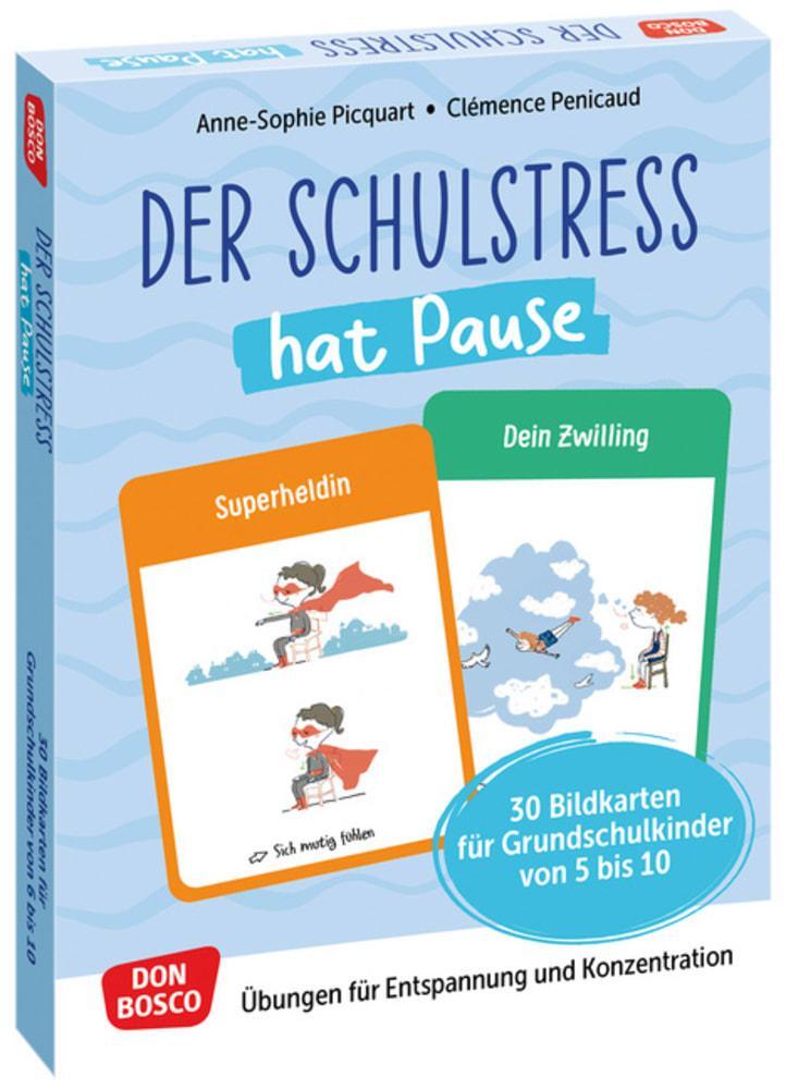 Cover: 4260694921609 | Der Schulstress hat Pause. 30 Bildkarten für Grundschulkinder von 6...