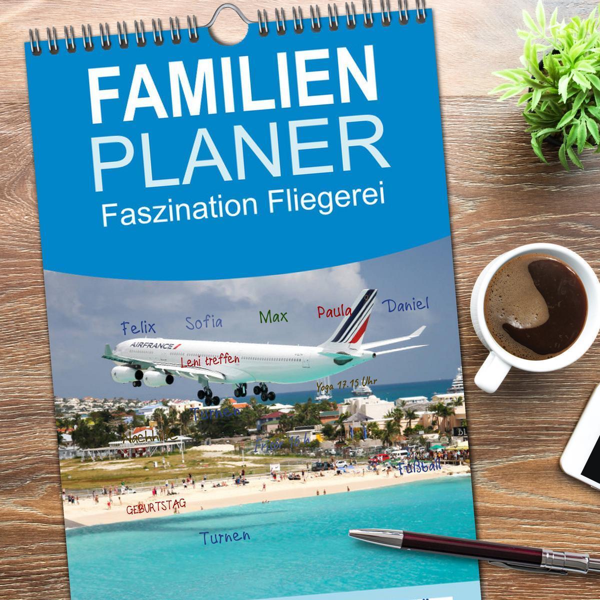 Bild: 9783457114025 | Familienplaner 2025 - Faszination Fliegerei mit 5 Spalten...