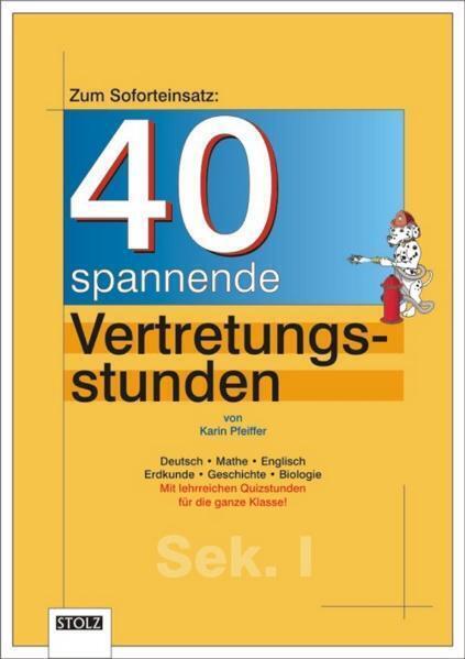 Cover: 9783897782686 | 40 spannende Vertretungsstunden für die Sekundarstufe I | Pfeiffer