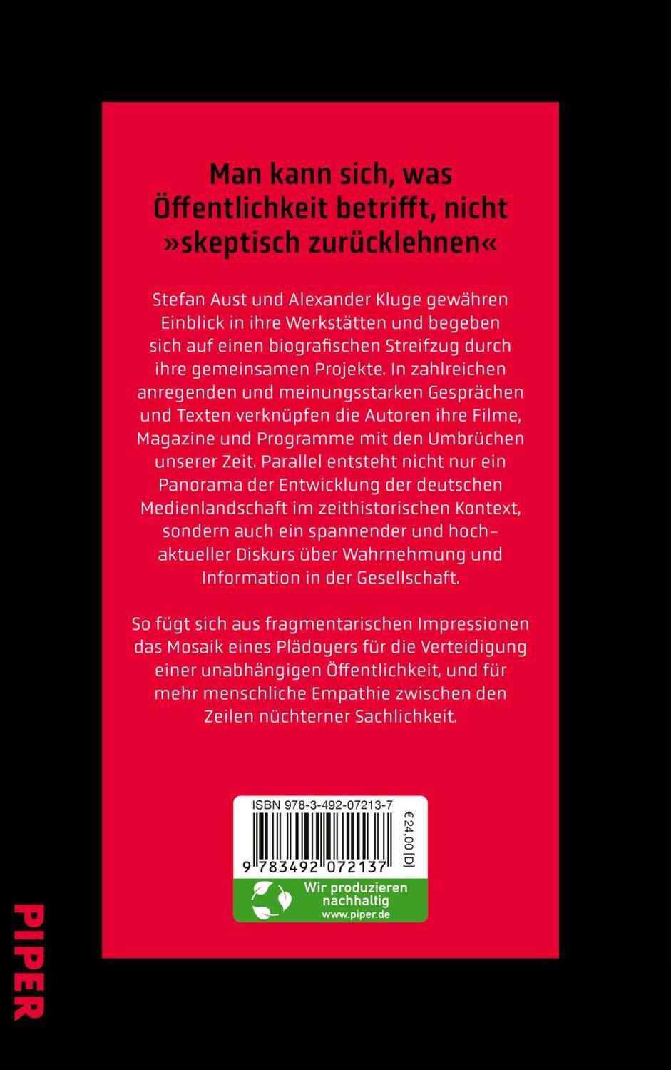 Rückseite: 9783492072137 | Befreit die Tatsachen von der menschlichen Gleichgültigkeit | Buch