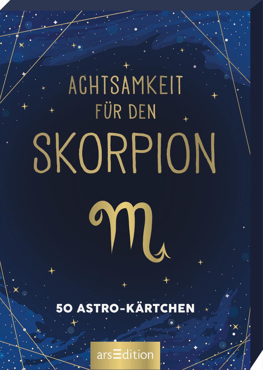 Cover: 9783845849720 | Achtsamkeit für den Skorpion | 50 Astro-Kärtchen | Taschenbuch | 51 S.