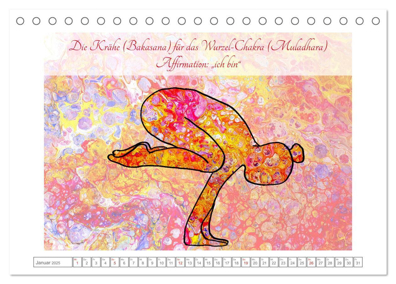 Bild: 9783435117529 | Chakren Yoga (Tischkalender 2025 DIN A5 quer), CALVENDO Monatskalender