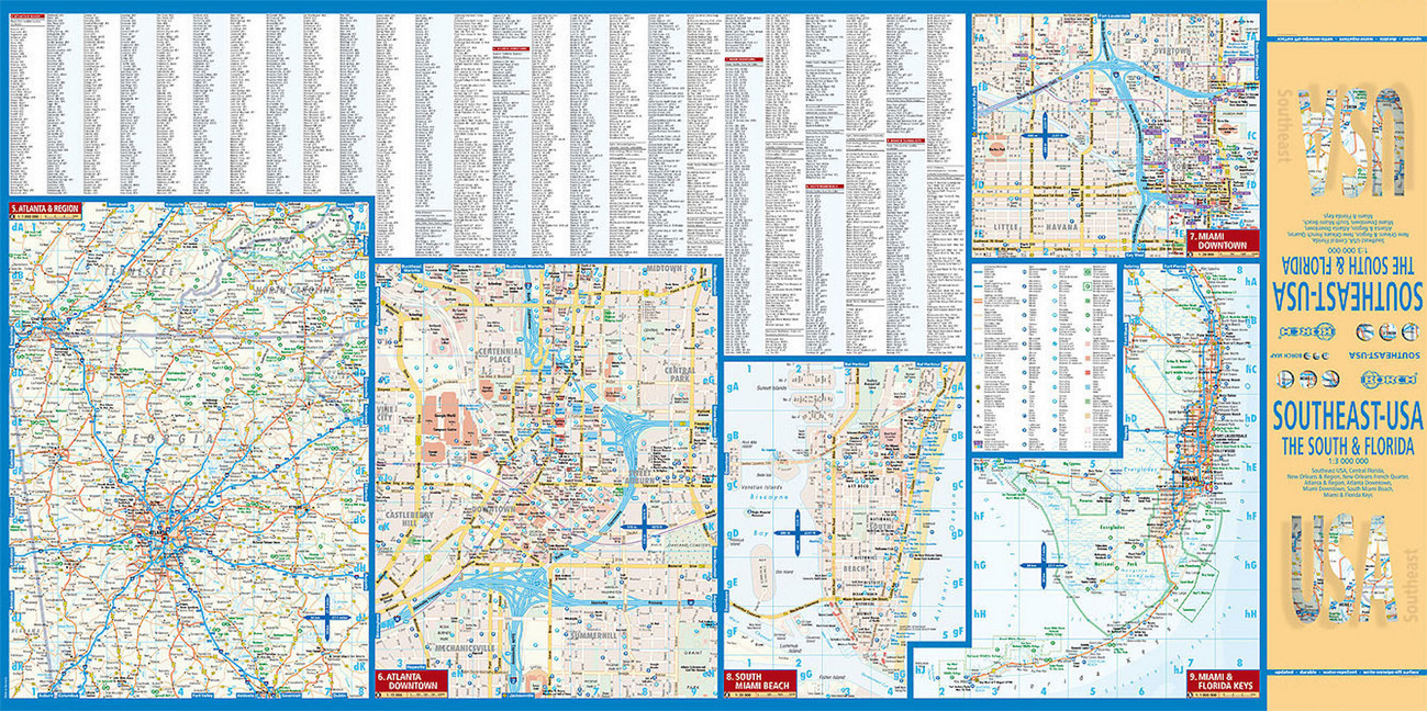 Bild: 9783866093225 | USA Southeast - The South &amp; Florida, Borch Map | (Land-)Karte | 2 S.