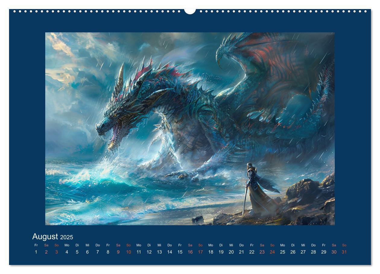 Bild: 9783383821424 | Drachenkrieger (Wandkalender 2025 DIN A2 quer), CALVENDO...