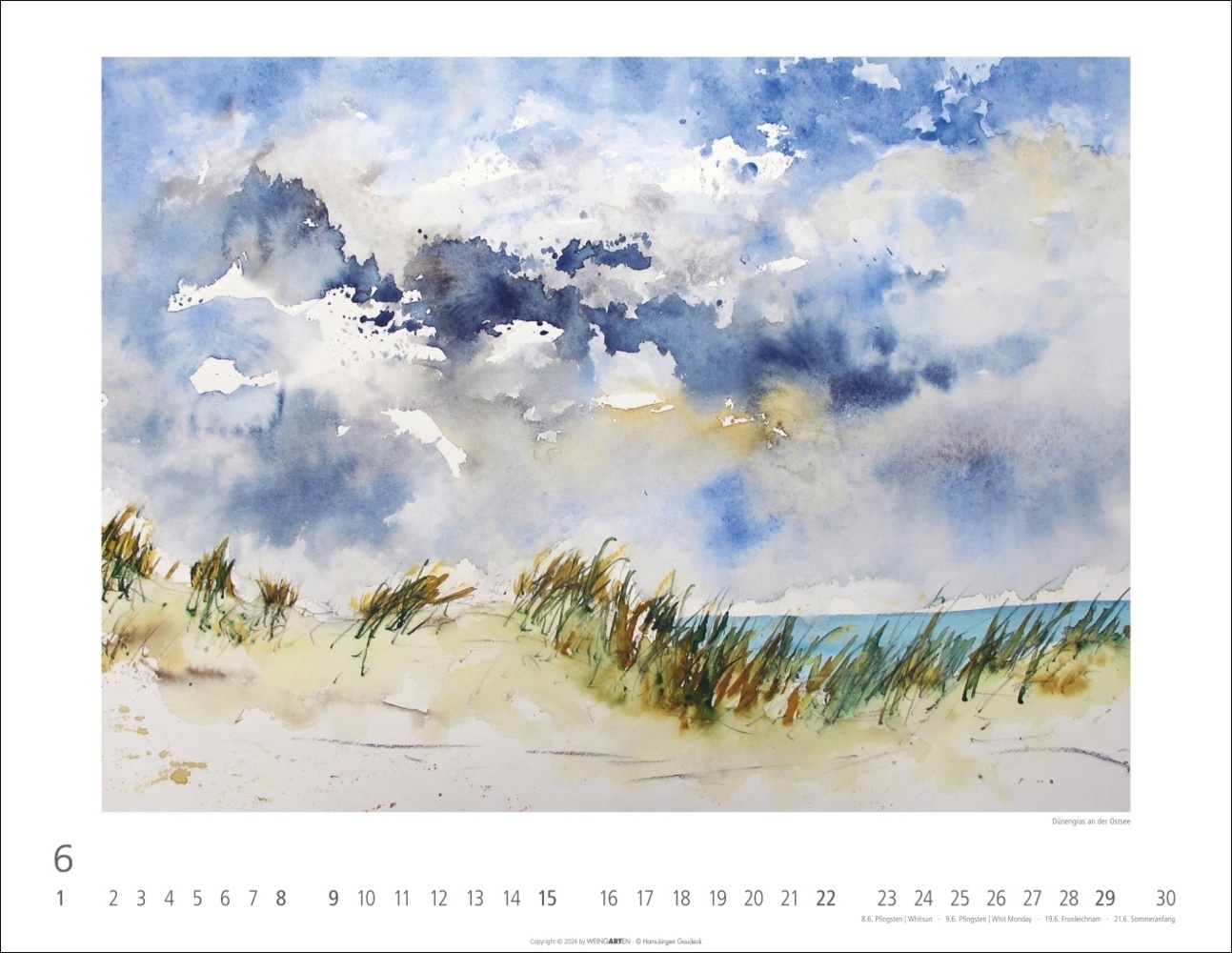 Bild: 9783839901540 | Zwischen Himmel und Erde Kalender 2025 - Aquarelle von Hans-Jürgen...