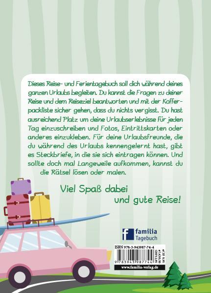 Rückseite: 9783943987744 | Mein Reise- und Ferientagebuch | Taschenbuch | Spiralbindung, SPIRALB