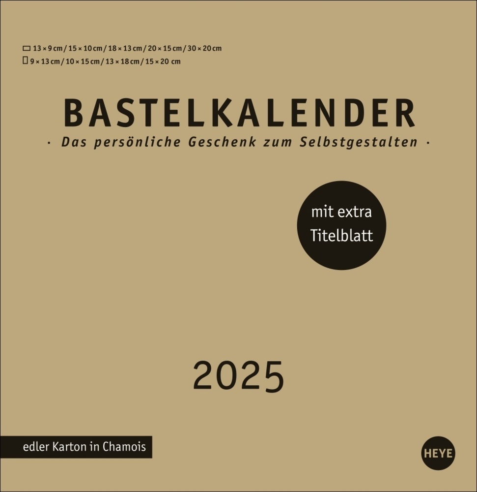 Cover: 9783756407934 | Premium-Bastelkalender gold groß 2025 | Kalender | Spiralbindung