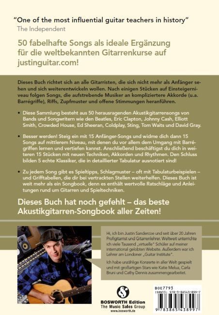 Bild: 9783865438997 | JustinGuitar.com - Das Akustikgitarren-Songbook | Justin Sandercoe