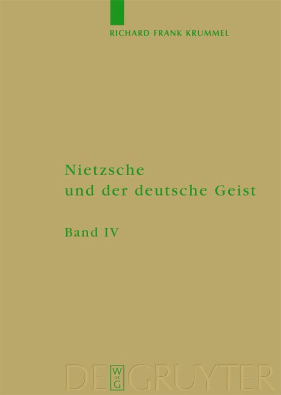 Cover: 9783110189865 | Ausbreitung und Wirkung des Nietzscheschen Werkes im deutschen...