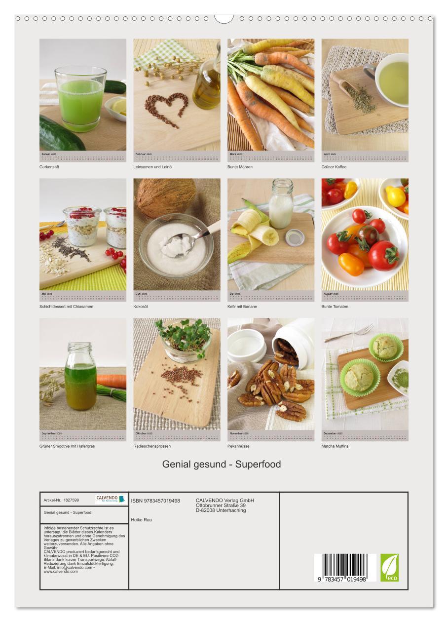 Bild: 9783457019498 | Genial gesund - Superfood (hochwertiger Premium Wandkalender 2025...