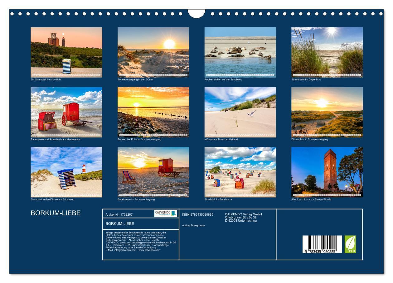 Bild: 9783435080885 | BORKUM-LIEBE (Wandkalender 2025 DIN A3 quer), CALVENDO Monatskalender