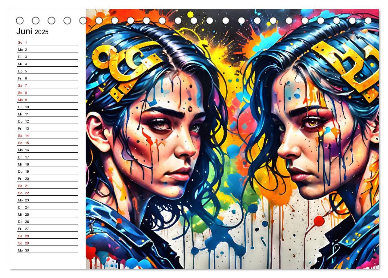 Bild: 9783457130049 | Street Art Sternzeichen (Tischkalender 2025 DIN A5 quer), CALVENDO...