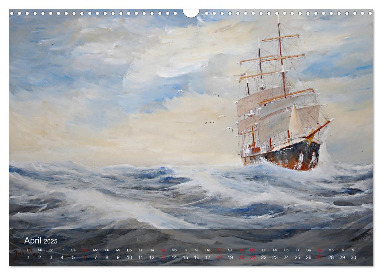 Bild: 9783435404858 | Segel am Horizont - Marinemaler Alfred Jahnke (Wandkalender 2025...