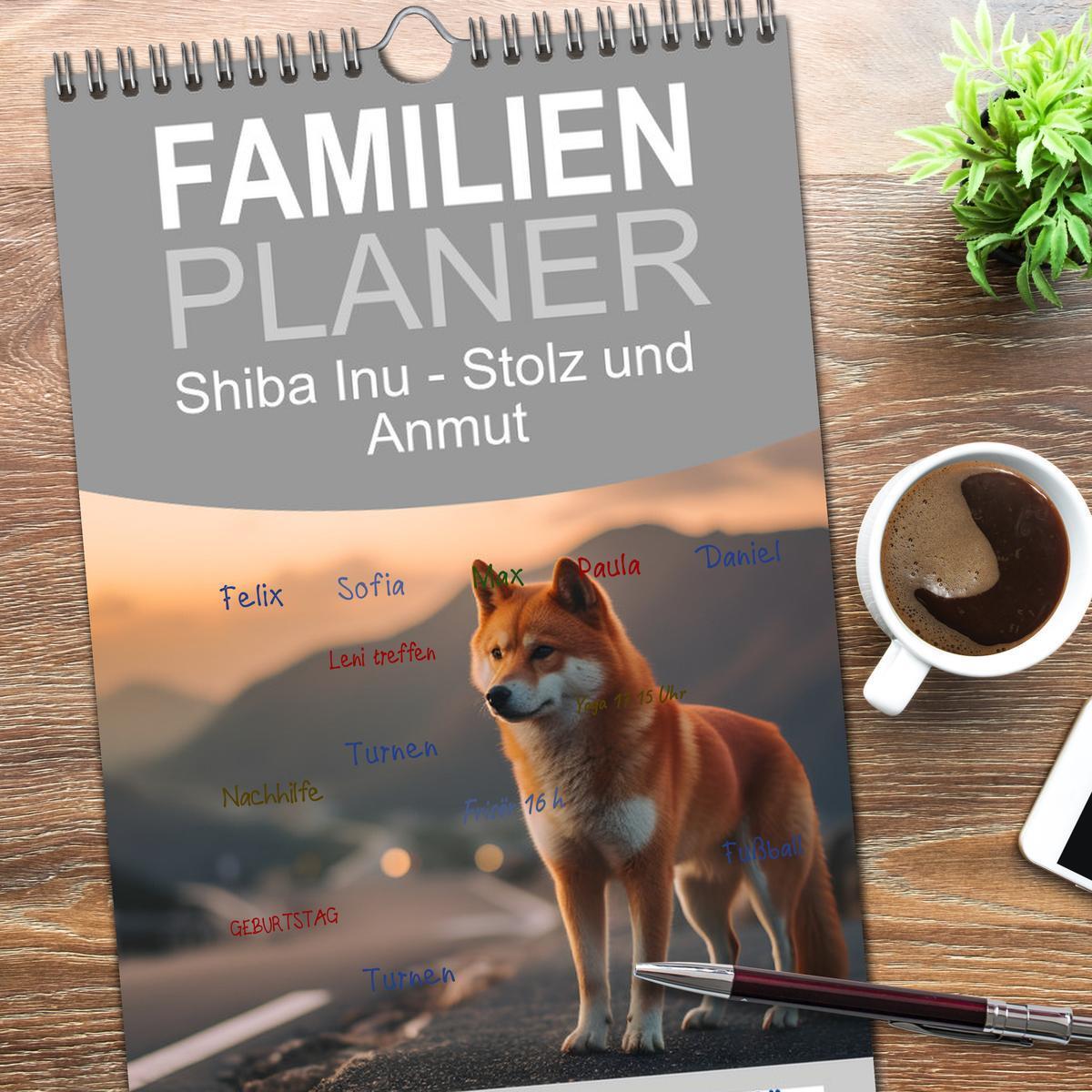 Bild: 9783457090497 | Familienplaner 2025 - Shiba Inu - Stolz und Anmut mit 5 Spalten...