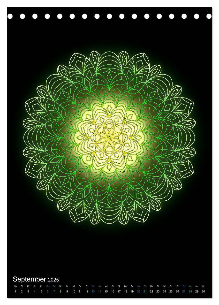 Bild: 9783435951956 | Mandala-Kalender 2025 (Tischkalender 2025 DIN A5 hoch), CALVENDO...