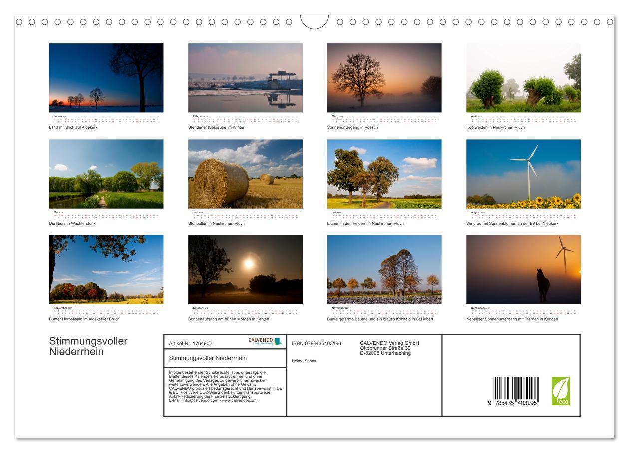 Bild: 9783435403196 | Stimmungsvoller Niederrhein (Wandkalender 2025 DIN A3 quer),...