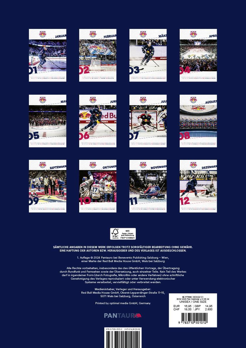 Bild: 9783710501012 | EHC Red Bull München 2025 - Fankalender | Kalender | 14 S. | Deutsch