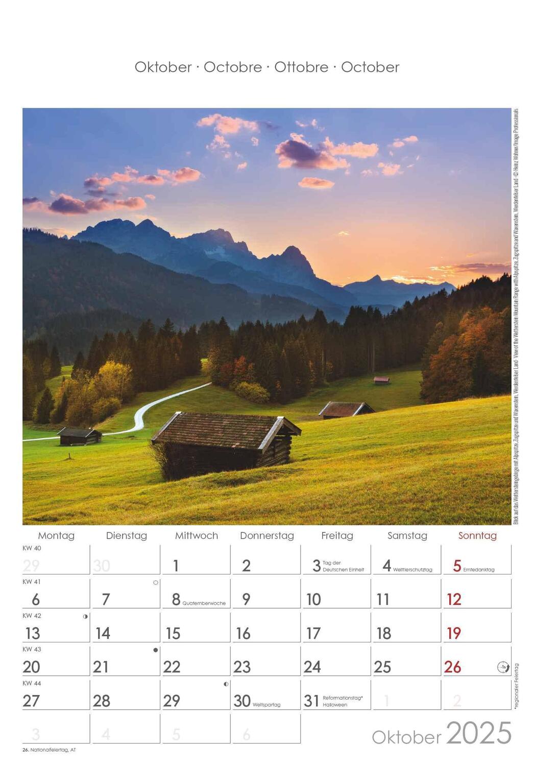 Bild: 4251732341190 | Bayern 2025 - Bild-Kalender 23,7x34 cm - Regional-Kalender -...