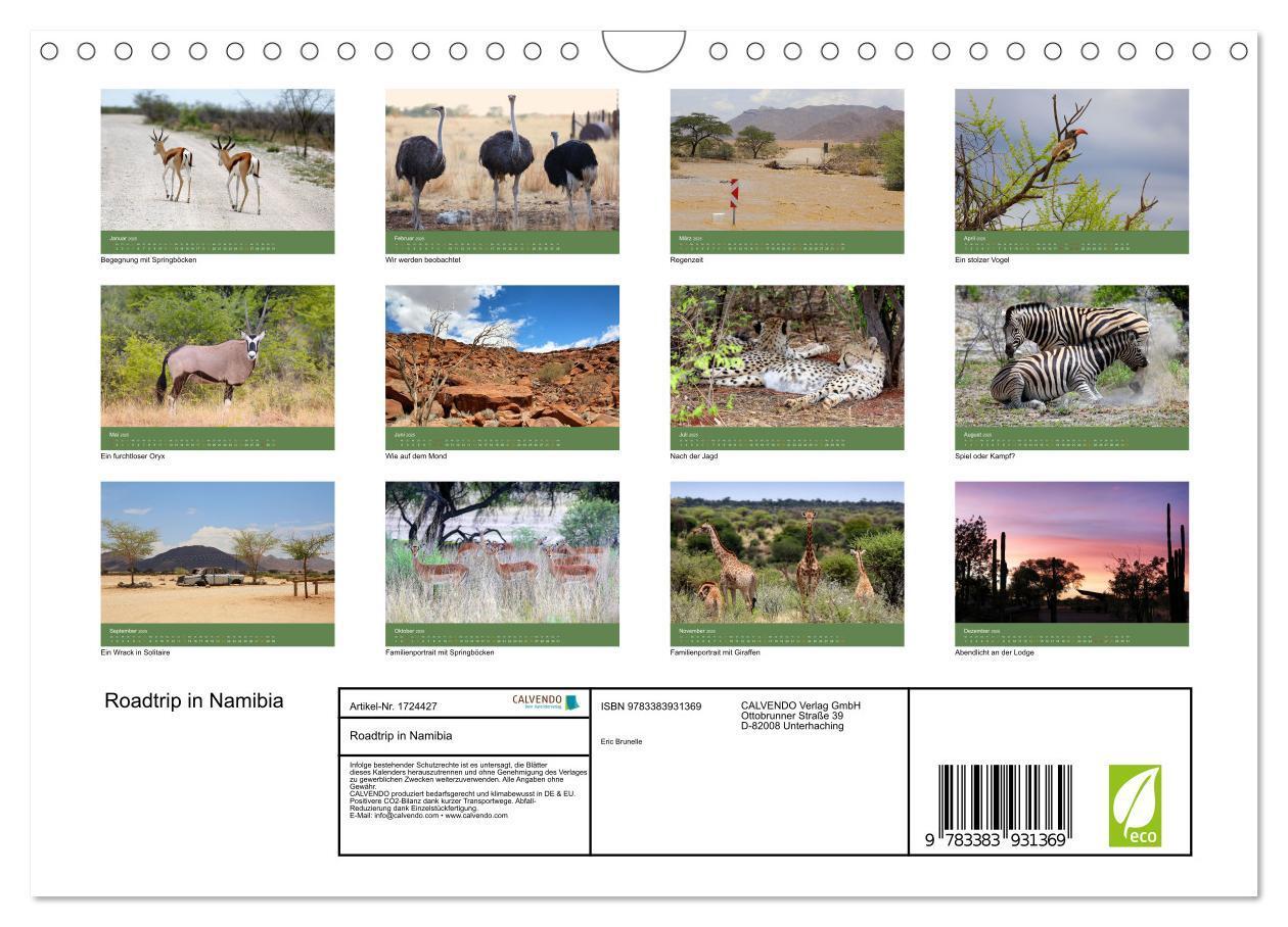 Bild: 9783383931369 | Roadtrip in Namibia (Wandkalender 2025 DIN A4 quer), CALVENDO...