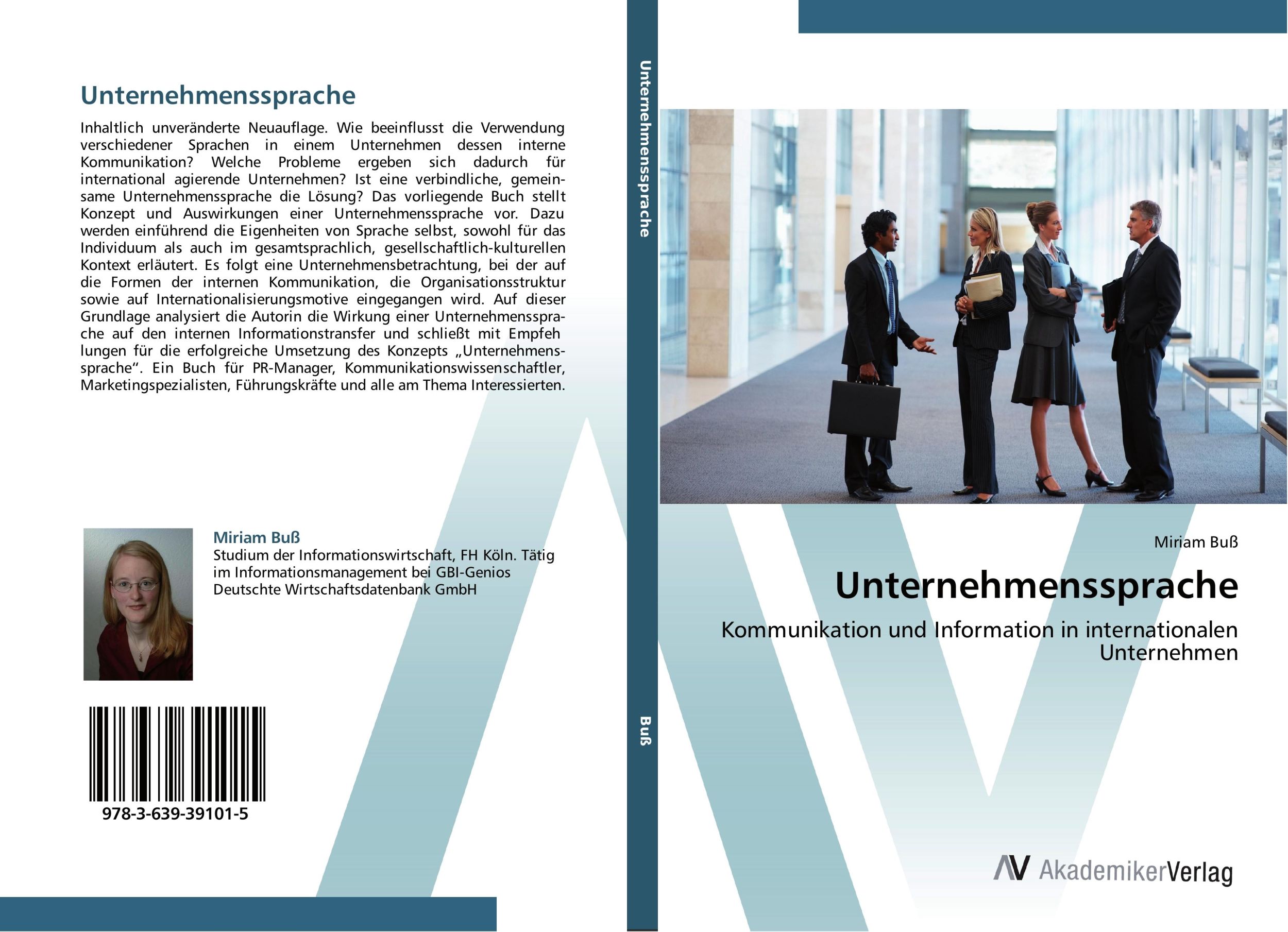 Cover: 9783639391015 | Unternehmenssprache | Miriam Buß | Taschenbuch | Paperback | 132 S.