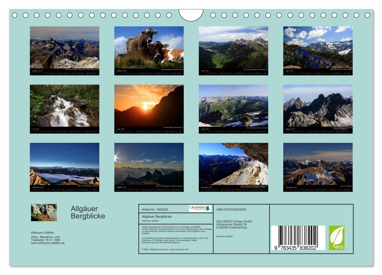 Bild: 9783435838202 | Allgäuer Bergblicke (Wandkalender 2025 DIN A4 quer), CALVENDO...