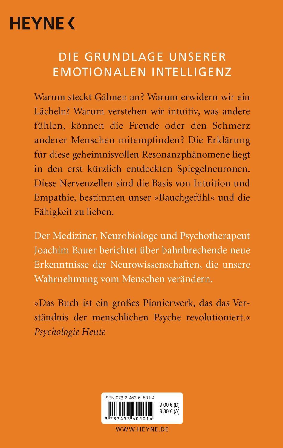 Bild: 9783453615014 | Warum ich fühle, was du fühlst | Joachim Bauer | Taschenbuch | Deutsch