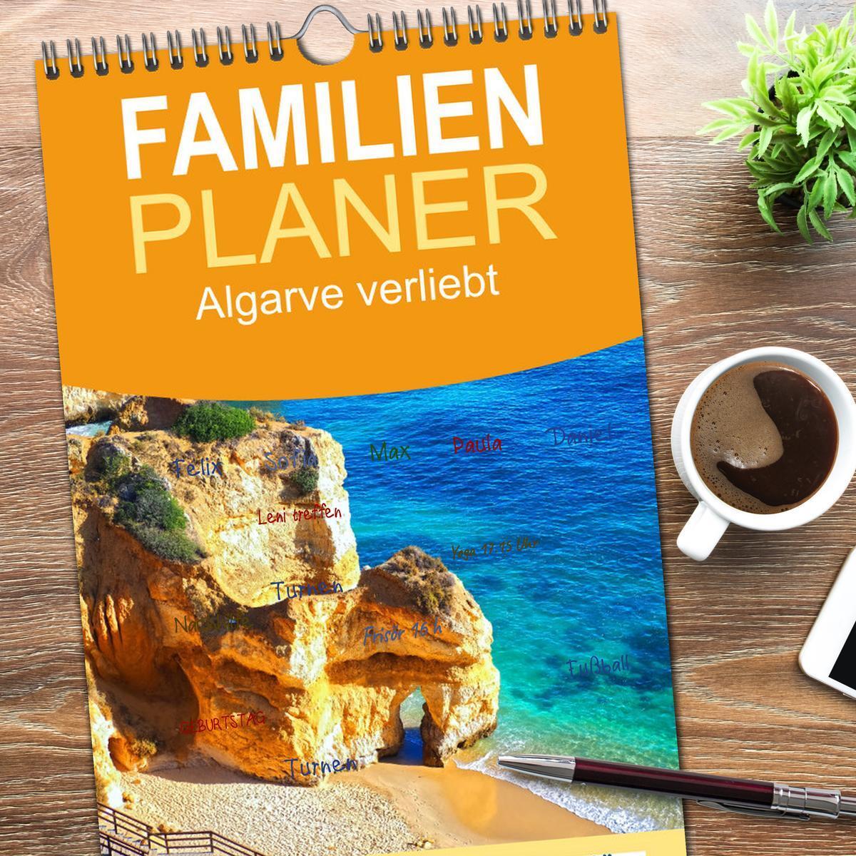 Bild: 9783457100295 | Familienplaner 2025 - Algarve verliebt mit 5 Spalten (Wandkalender,...