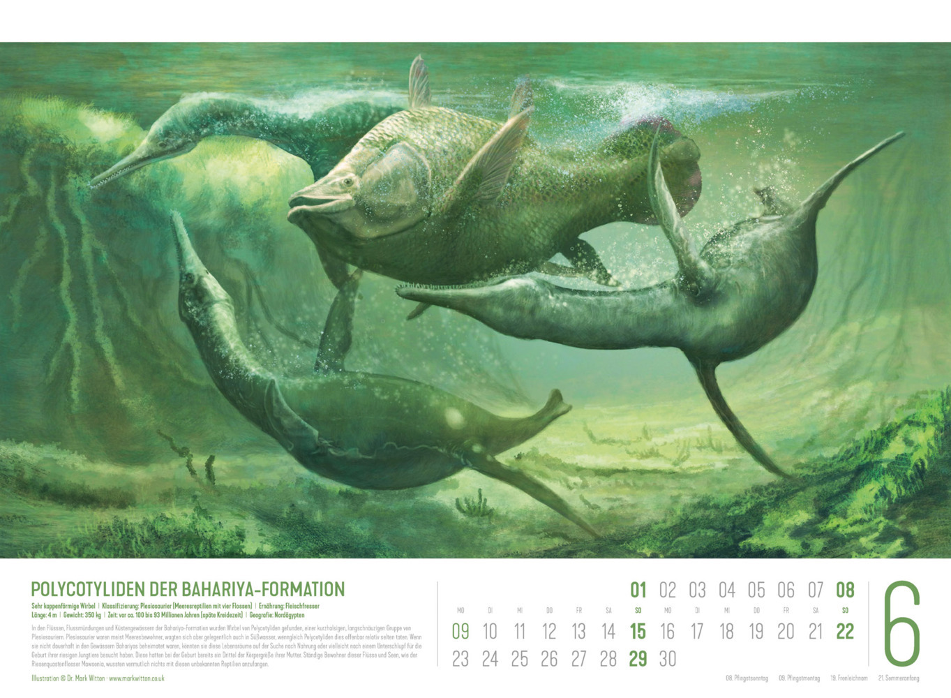 Bild: 9783838435237 | Dinosaurier Kalender 2025 | Dr. Mark Witton (u. a.) | Kalender | 14 S.