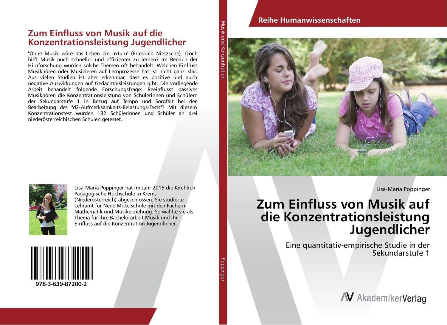 Cover: 9783639872002 | Zum Einfluss von Musik auf die Konzentrationsleistung Jugendlicher