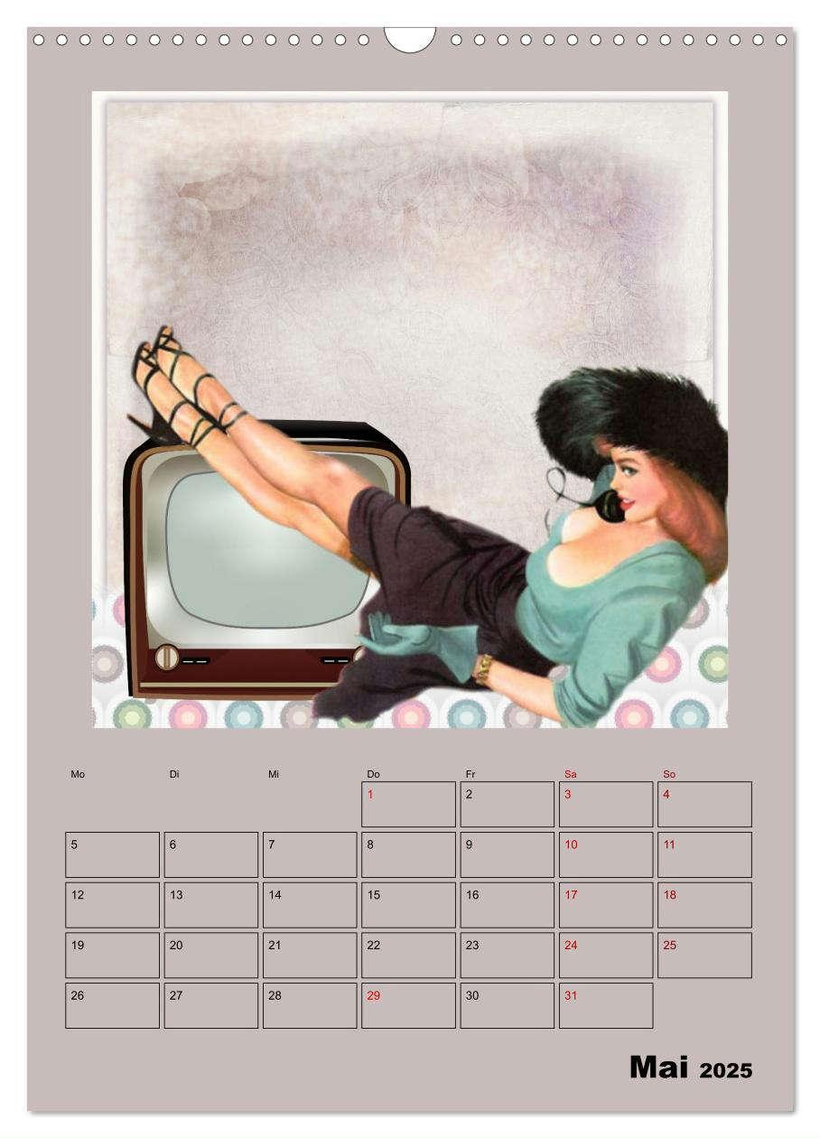 Bild: 9783435909841 | Retro Kult Pin-up-Girls (Wandkalender 2025 DIN A3 hoch), CALVENDO...