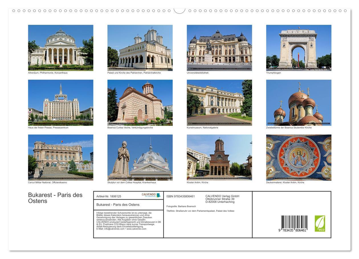 Bild: 9783435806461 | Bukarest - Paris des Ostens (Wandkalender 2025 DIN A2 quer),...