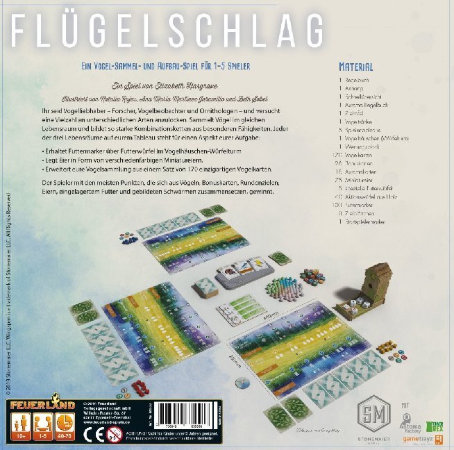 Bild: 706949635586 | Flügelschlag (Spiel) | Ausgezeichnet mit Kennerspiel des Jahres 2019