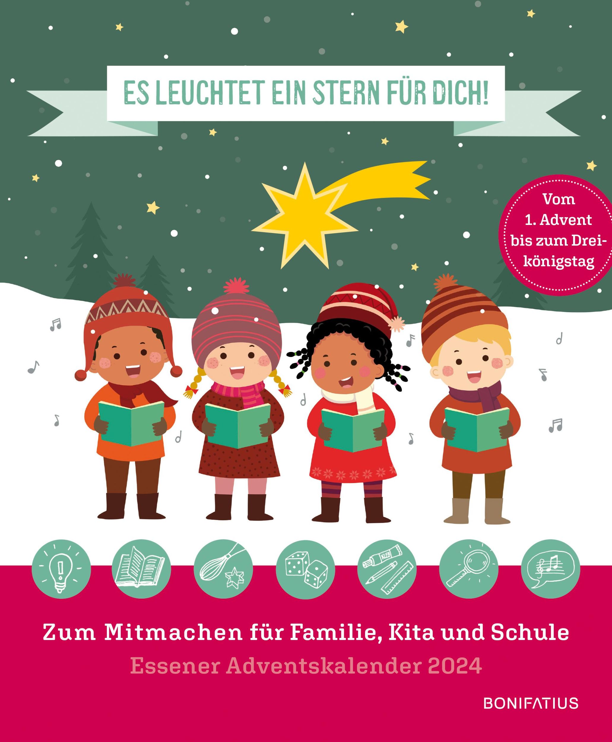 Cover: 9783987900648 | Es leuchtet ein Stern für dich! | Essener Adventskalender 2024 | 72 S.