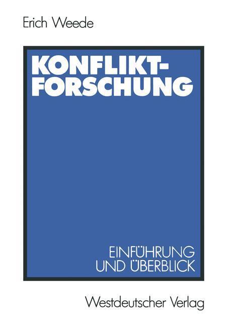 Cover: 9783531118024 | Konfliktforschung | Einführung und Überblick | Taschenbuch | Paperback