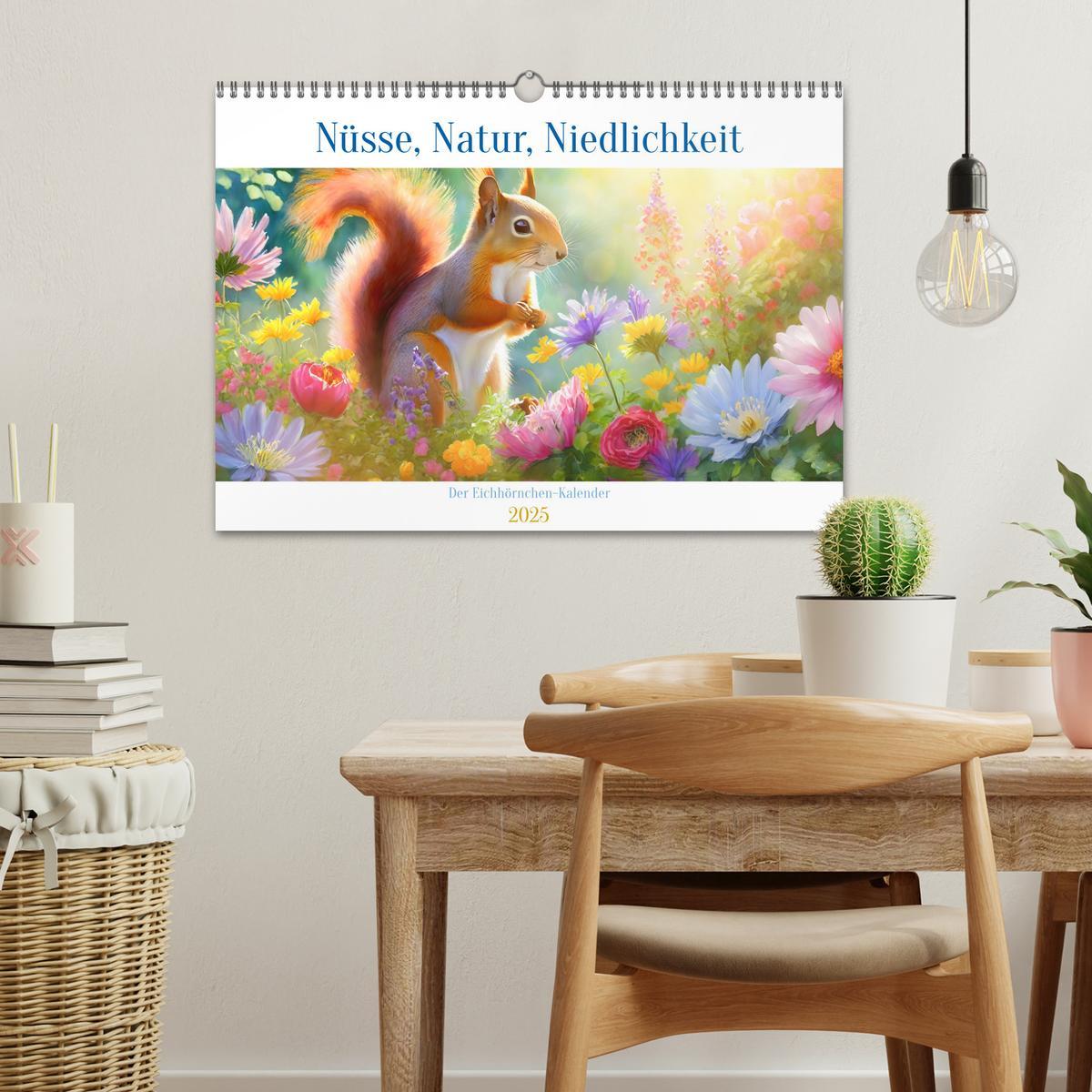 Bild: 9783383837142 | Der Eichhörnchen-Kalender (Wandkalender 2025 DIN A3 quer), CALVENDO...