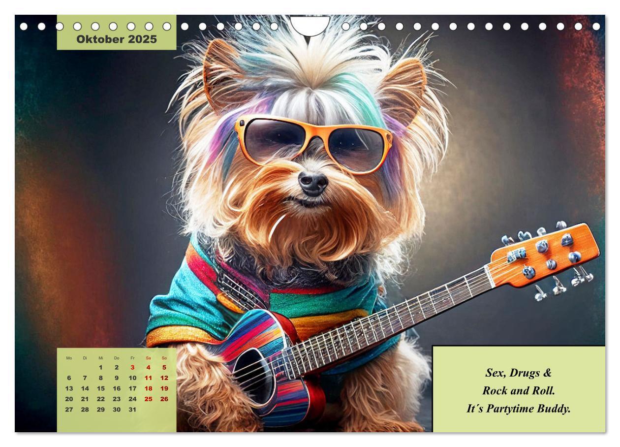 Bild: 9783383920523 | Der humoristische Yorkshire Terrier Kalender (Wandkalender 2025 DIN...