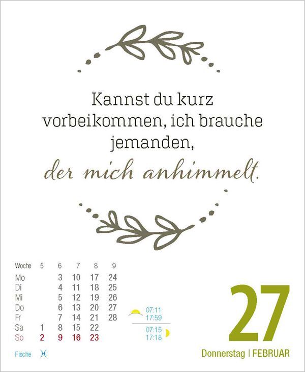 Bild: 9783731877455 | Visual Words 2025 | TypoArt Tages-Abreisskalender | Korsch Verlag