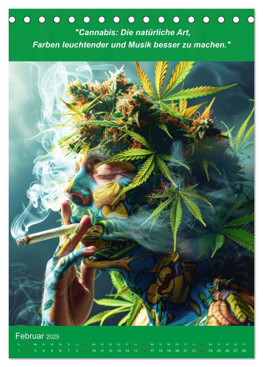 Bild: 9783435697151 | Der humoristische Cannabis Kalender (Tischkalender 2025 DIN A5...