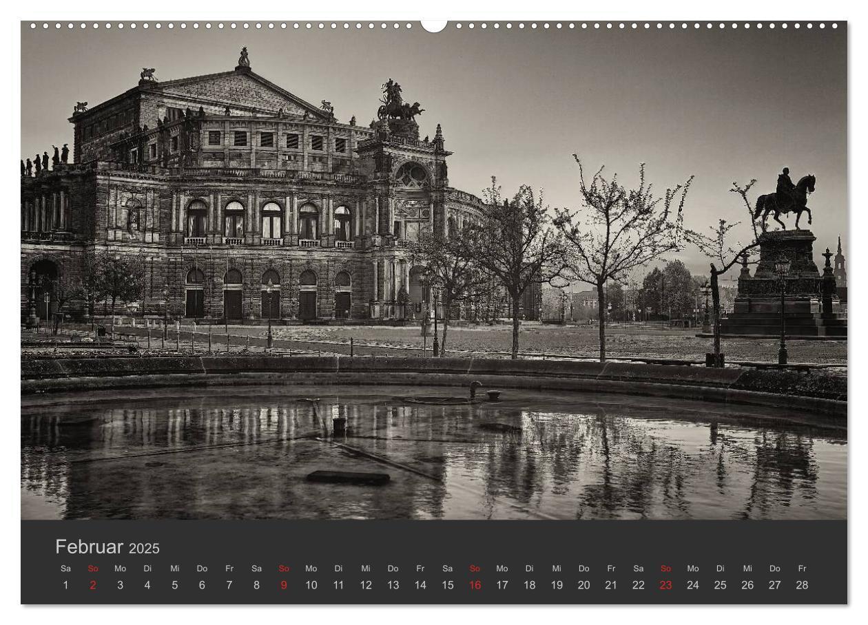 Bild: 9783435754083 | Dresden Schwarz Weiss 2025 (Wandkalender 2025 DIN A2 quer),...