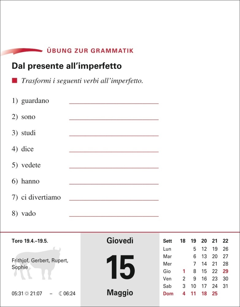 Bild: 9783840033629 | Italienisch Sprachkalender 2025 - Italienisch lernen leicht gemacht...